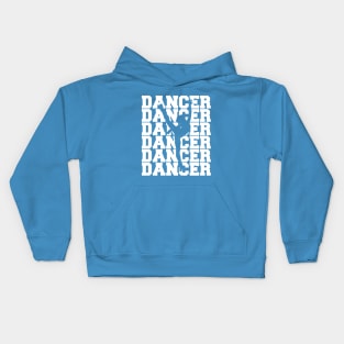 Dancer Dance Team Silhouette Ballet Pointe Jazz Lyrical Kids Hoodie